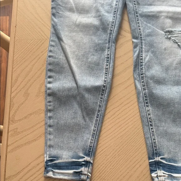 Edge Light Blue Ankle Jeans with Distressed Detail - Picture 7 of 10